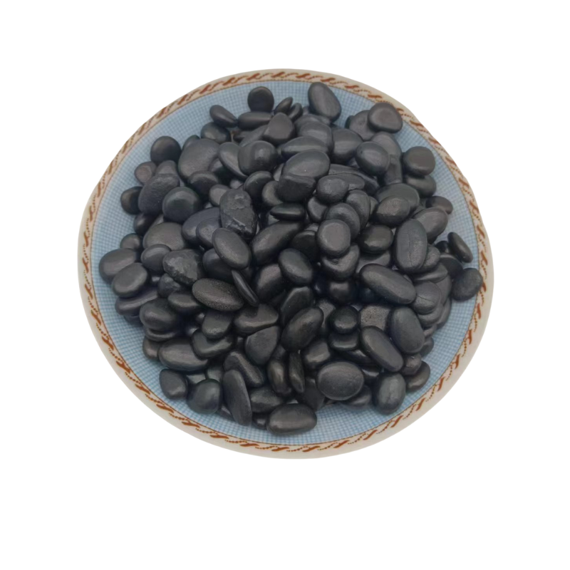 black pebbles