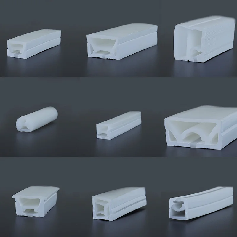 White transparent silicone strip
