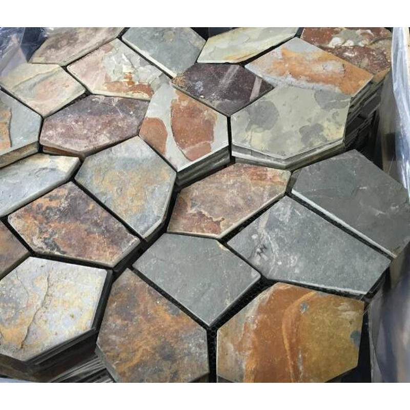Autumn rose natural flagstone mat