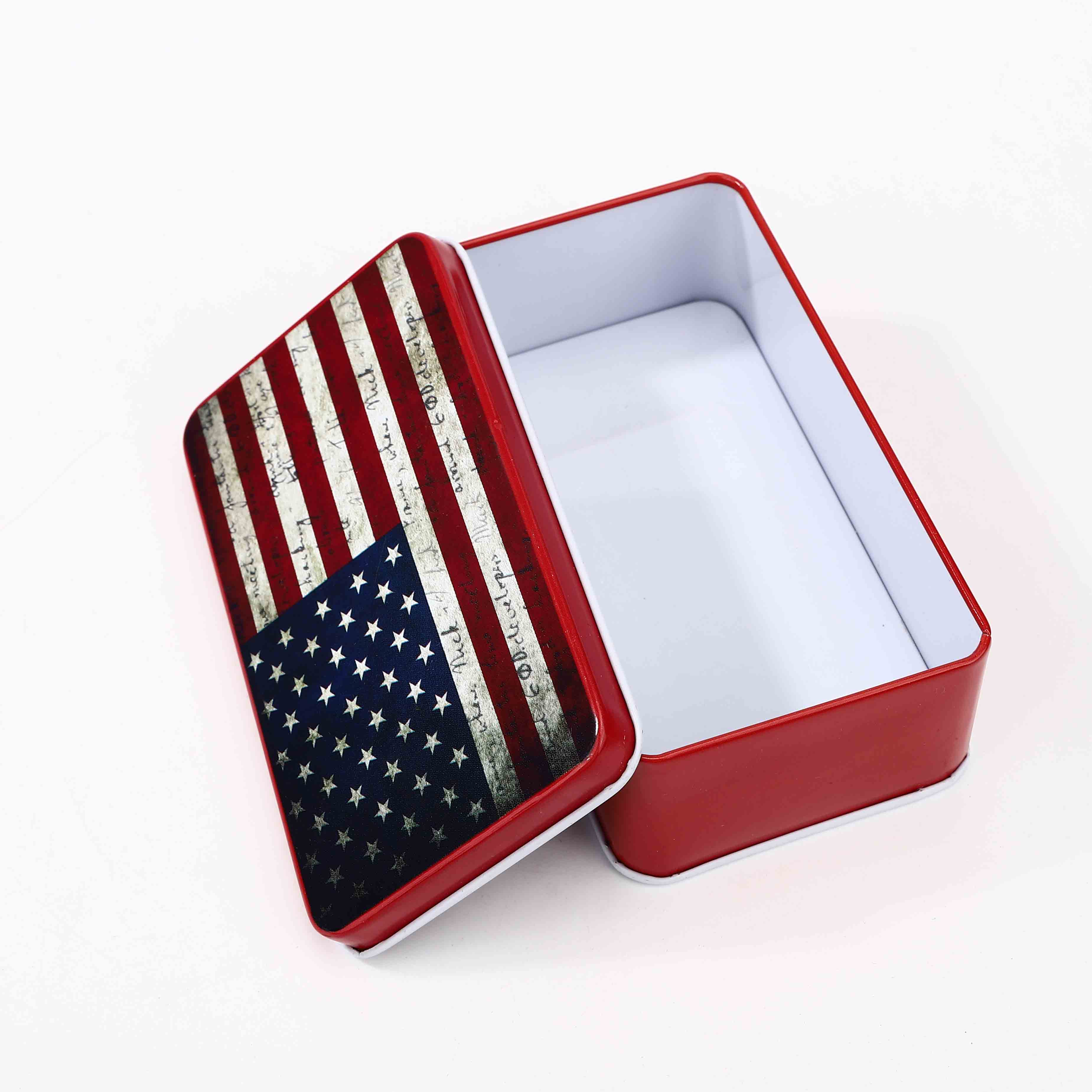 RECTANGLE WHITE COATED TIN BOX