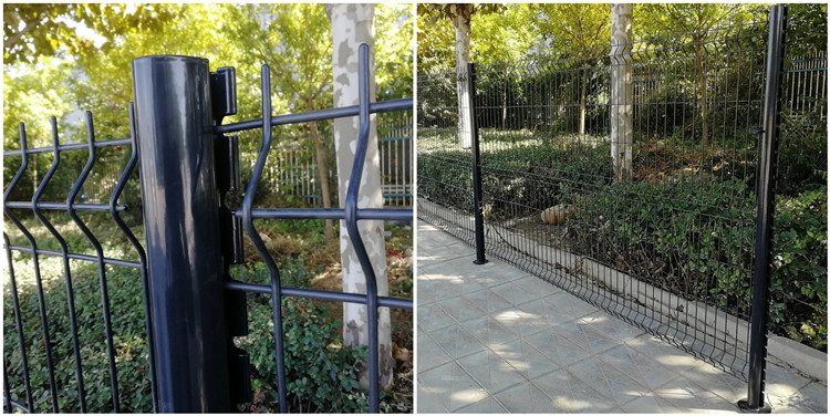 Green Powder Coated 3D Mesh Fence Panel