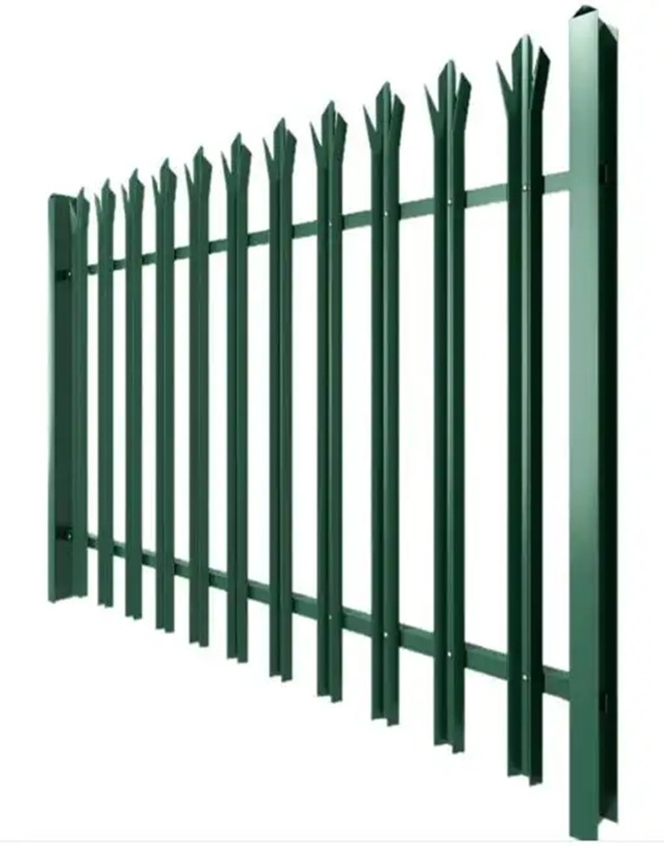 Green PVC coated Palisade fencing